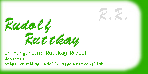 rudolf ruttkay business card